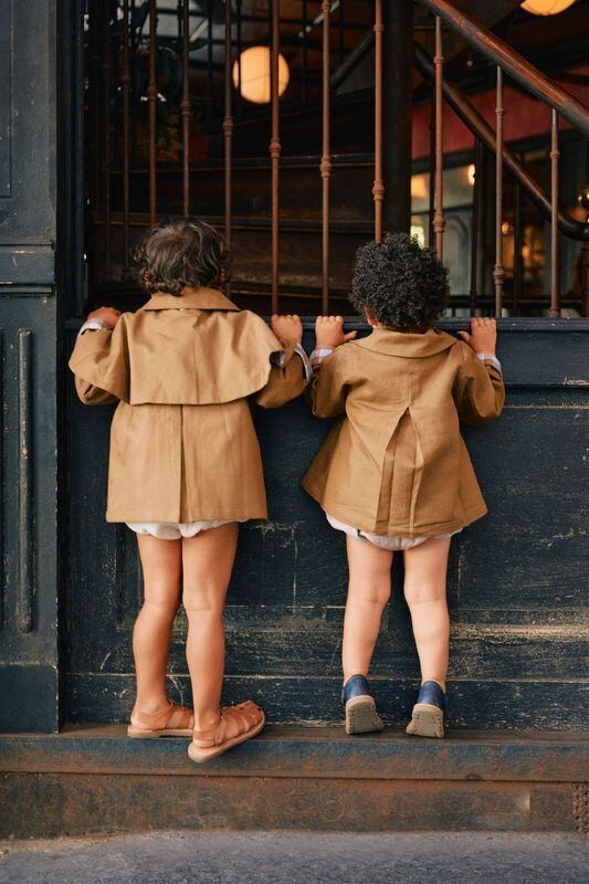 Jacket AMOVIBLE cape SHERLOCK- HONEY BROWN [Maison Marelle](25SS DROP2)