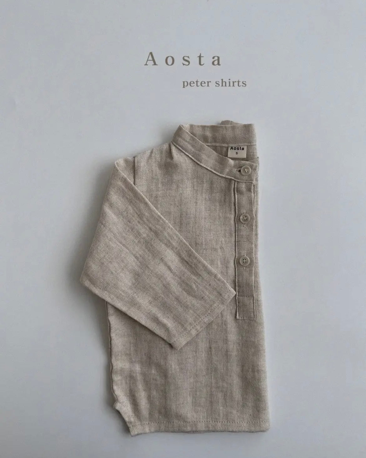 [aosta] peter shirt / beige