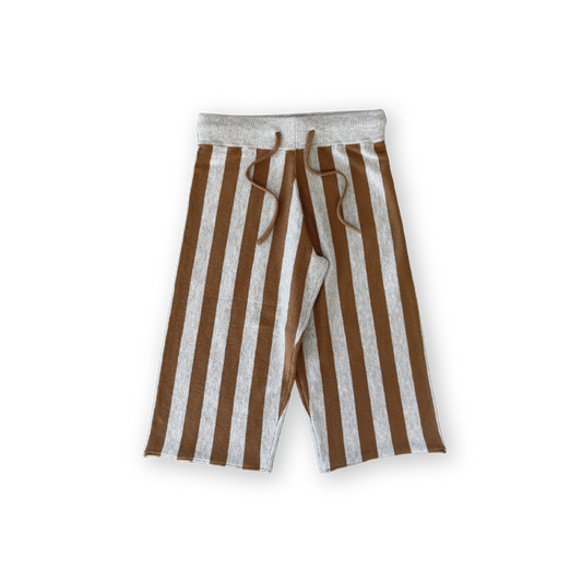 Striped Knit Pant - Grey Marle / Brownie [GROWN] (25SS)