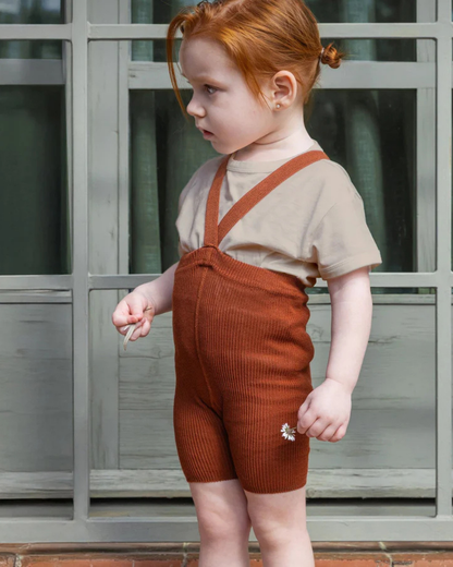 Retro Ribbed Shorty Tights - Cinnamon [SILLY Silas]