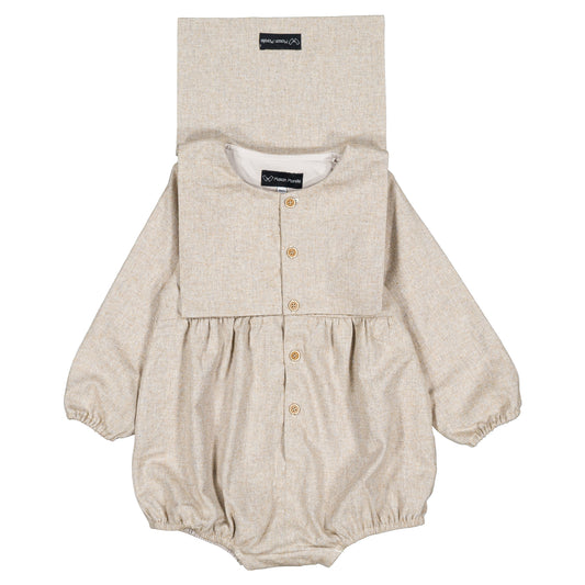 【オーダー会】 Romper ALMA - flannel beige [Maison Marelle](25AW Drop1) 【2025年12月中旬以降発送予定】