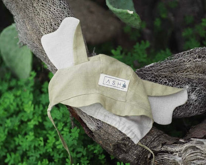 【オーダー会】[ASH generation] ELEPHANT BONNET (linen) 【2024年5月中旬以降順次発送】