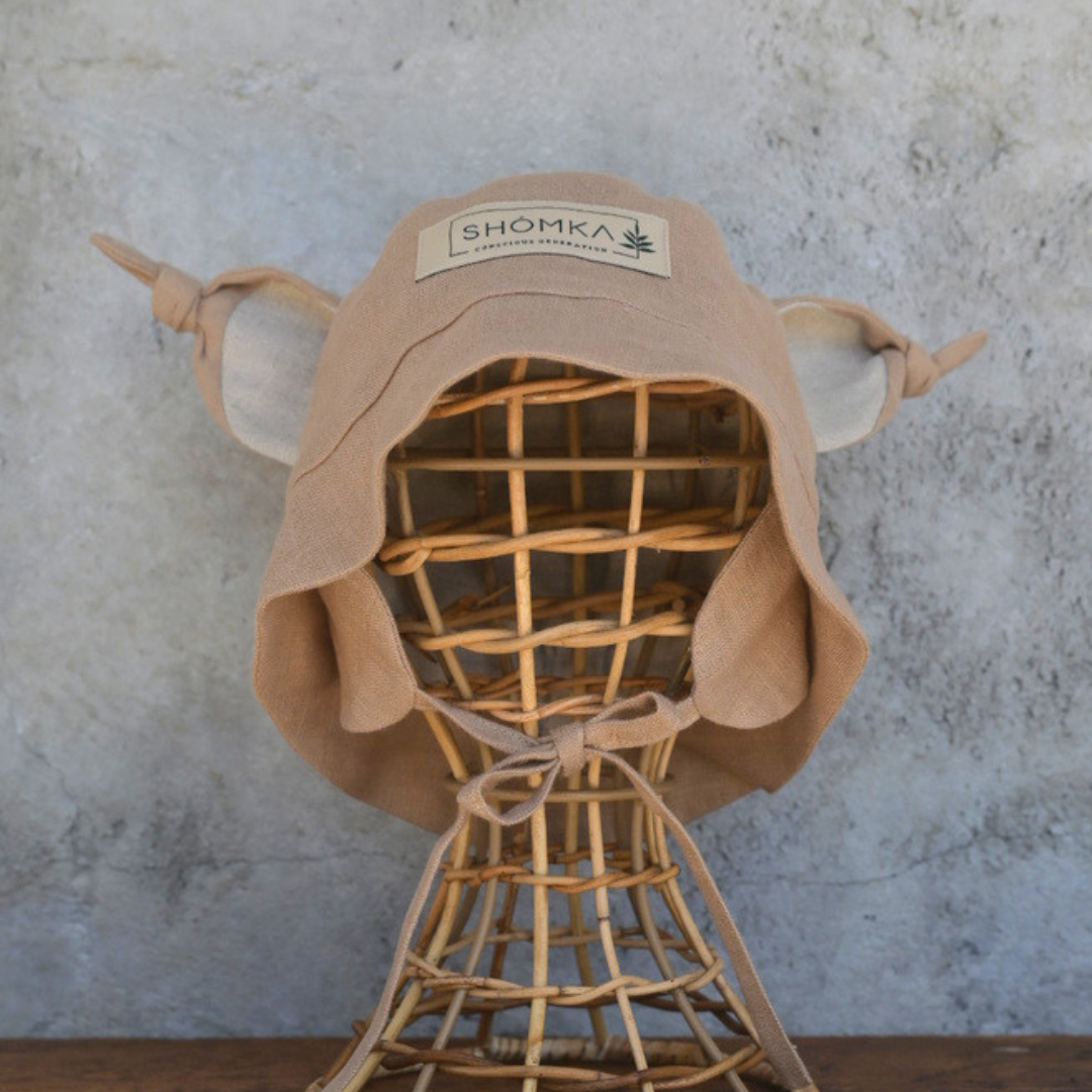Lynx Linen Hat (Straight/Neutral) - Cappuccino [SHOMKA]