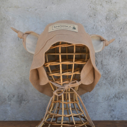 Lynx Linen Hat (Straight/Neutral) - Cappuccino [SHOMKA]
