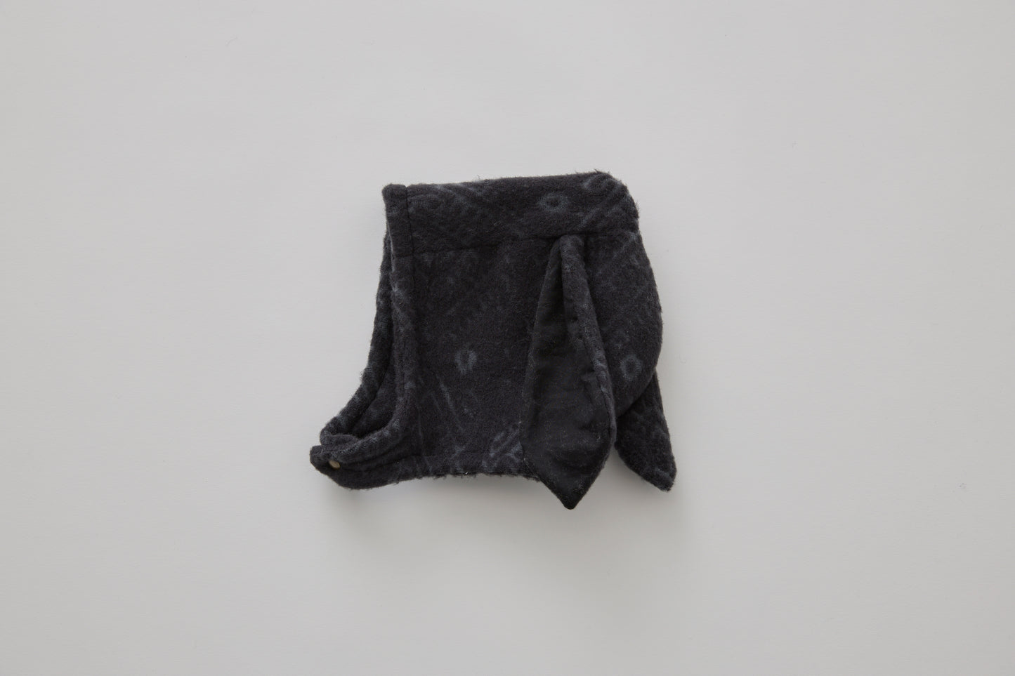 Snow Jacquard Bunny Bonnet - Black [eLfinFolk / エルフィンフォルク] (25AW•Drop2) 【2025年9月中旬以降発送予定】