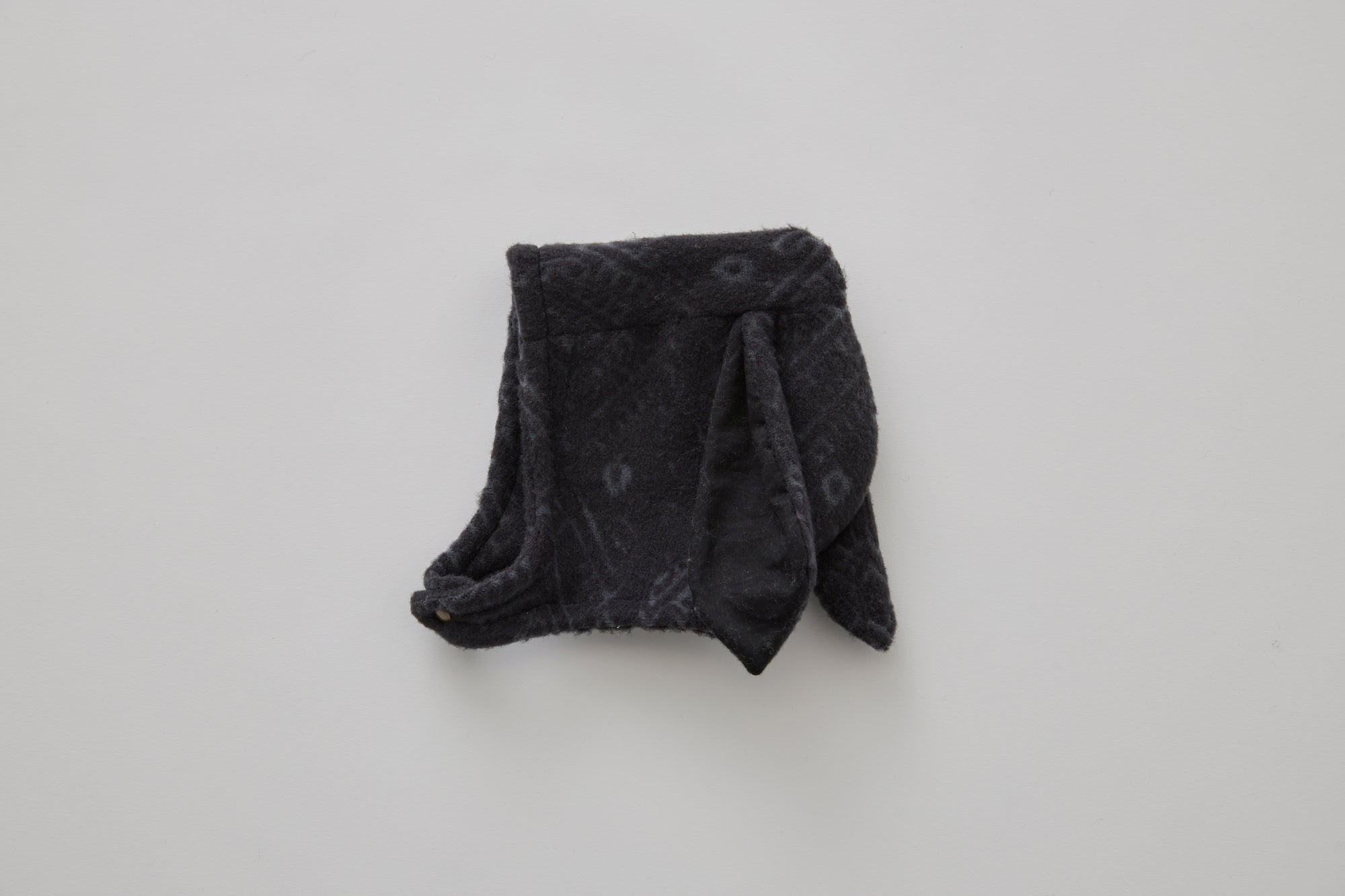 Snow Jacquard Bunny Bonnet - Black [eLfinFolk ] (25AW•Drop2)