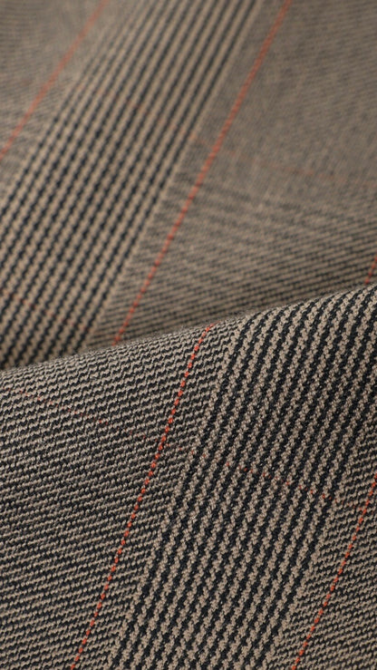 Check High-waist Salopette - Brown