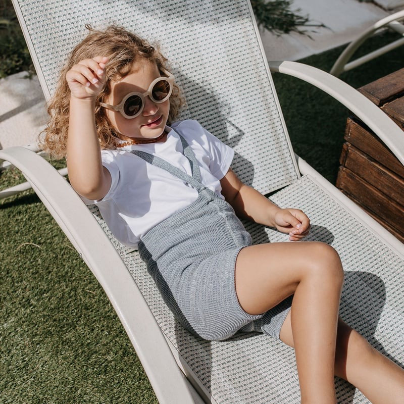 Retro Ribbed Shorty Tights - Marshmallow Sky [SILLY Silas]