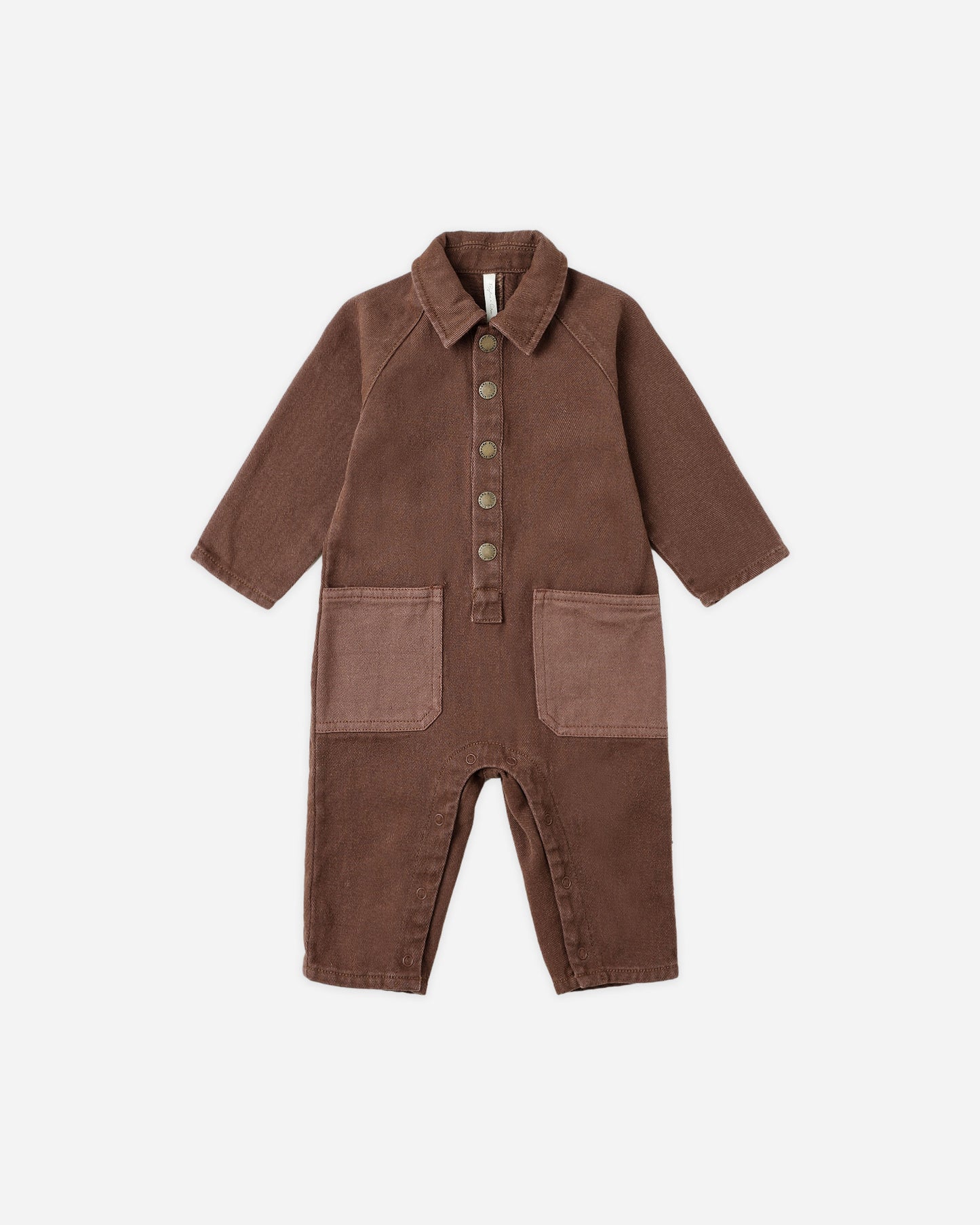 COLLARED BABY JUMPSUIT - BROWN [Rylee + Cru](25AW Drop2)
