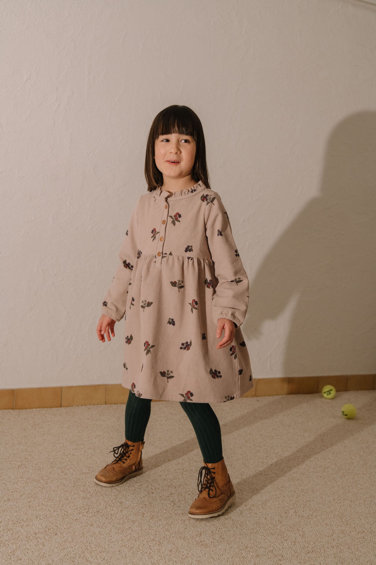 VERMONT DRESS - LIGHT MAUVE / BLACKBERRIES [STUDIO BOHEME] (25AW)