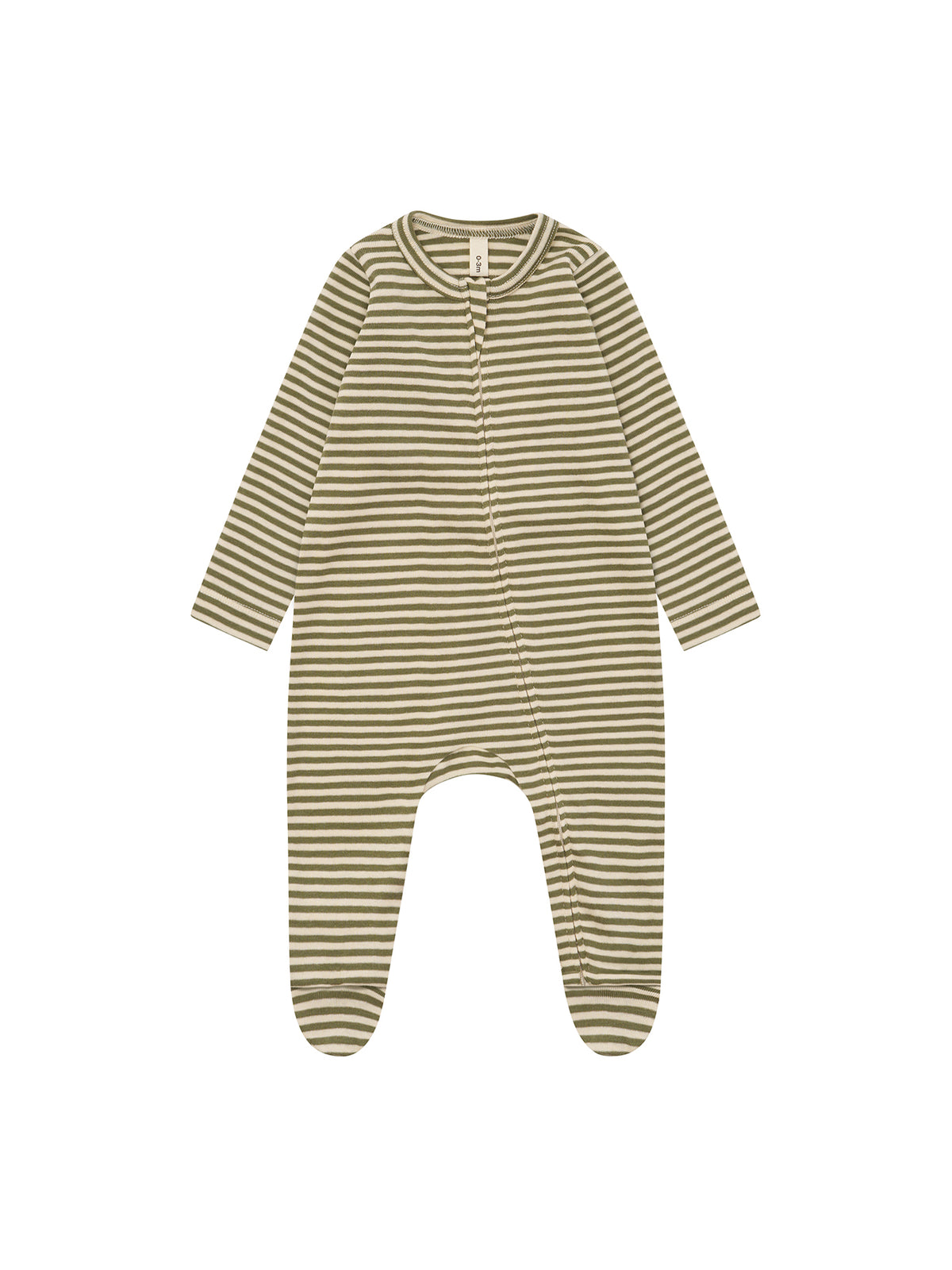 Fern Stripes Zip Sleepsuit [Organic Zoo](26AW)drop1