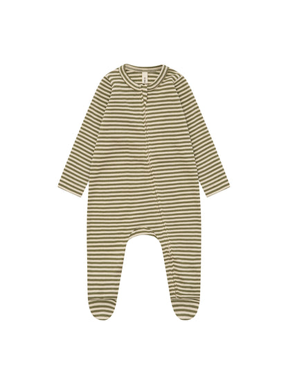 Fern Stripes Zip Sleepsuit [Organic Zoo](26AW)drop1