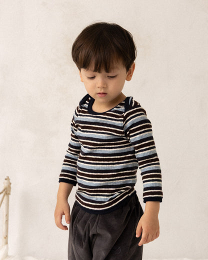 Forest ST Lip Neck T-Shirt - Midnight Blue  [Doucement] (25AW)【2025年10月下旬以降お届け予定】