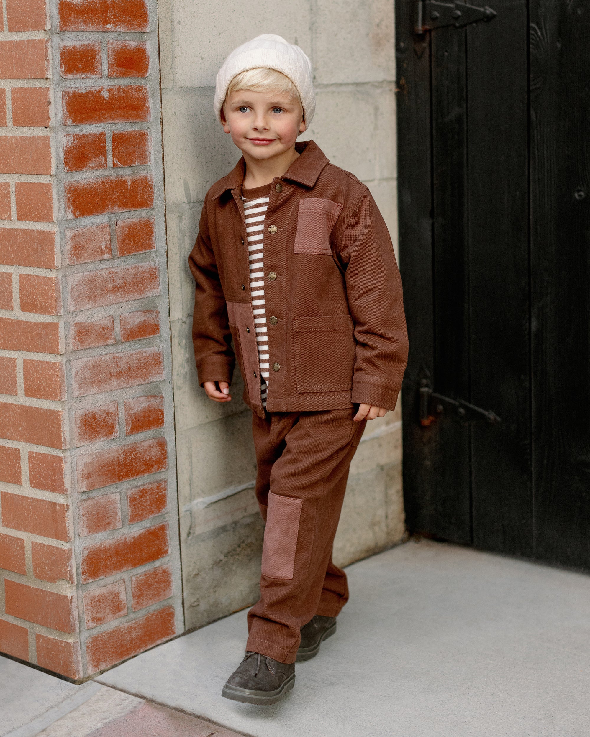 DENIM JACKET - BROWN [Rylee + Cru](25AW Drop2)