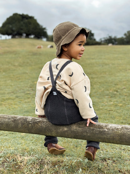 Retro Roomy Footless Tights - Dark Gray Blend [SILLY Silas]