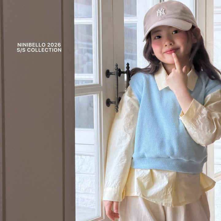 【予約販売】soft knit vest [NINIBELLO] (26SS)【2026年2月下旬以降順次発送】