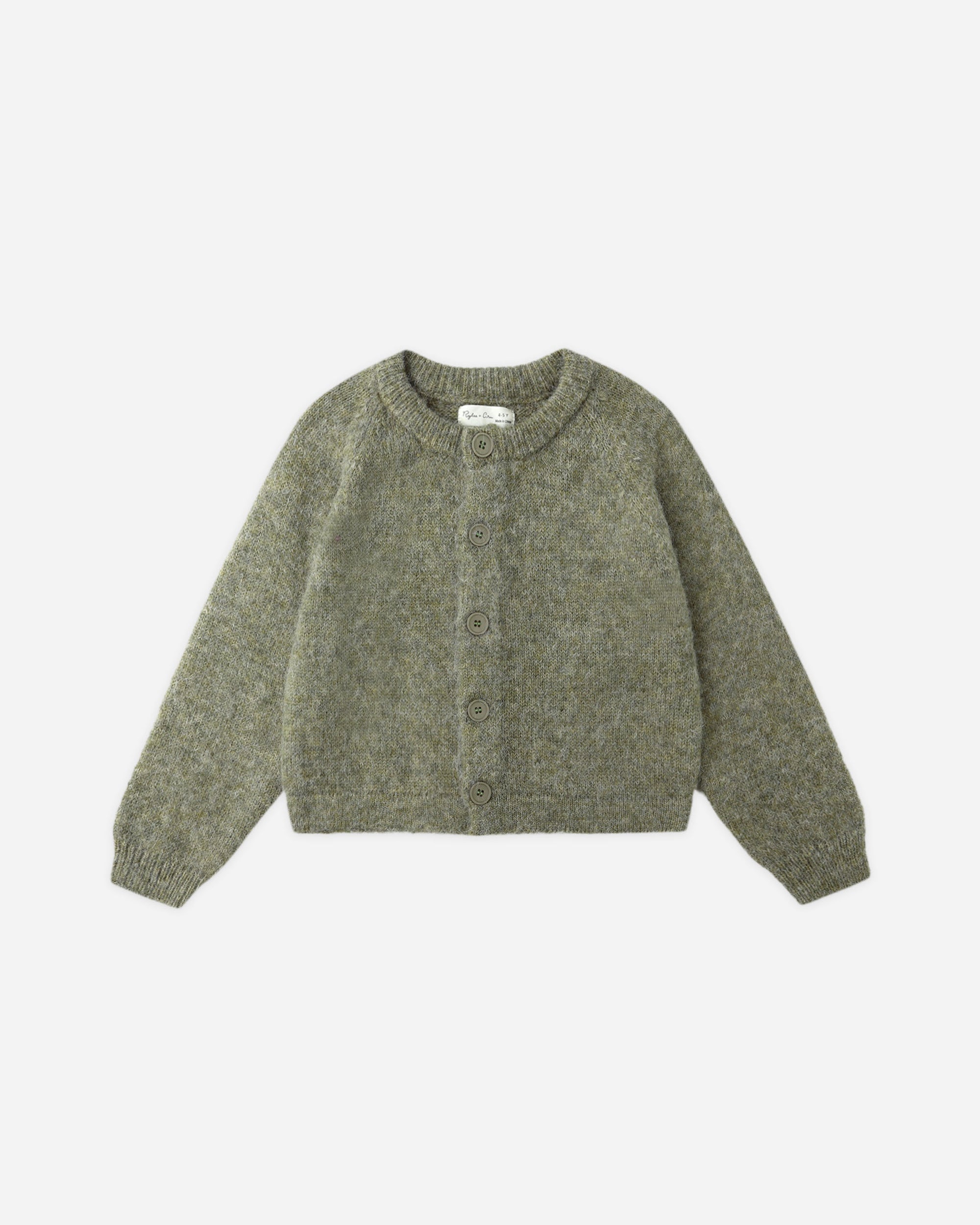FUZZY CARDIGAN - EVERGREEN [Rylee + Cru](25AW Drop3)
