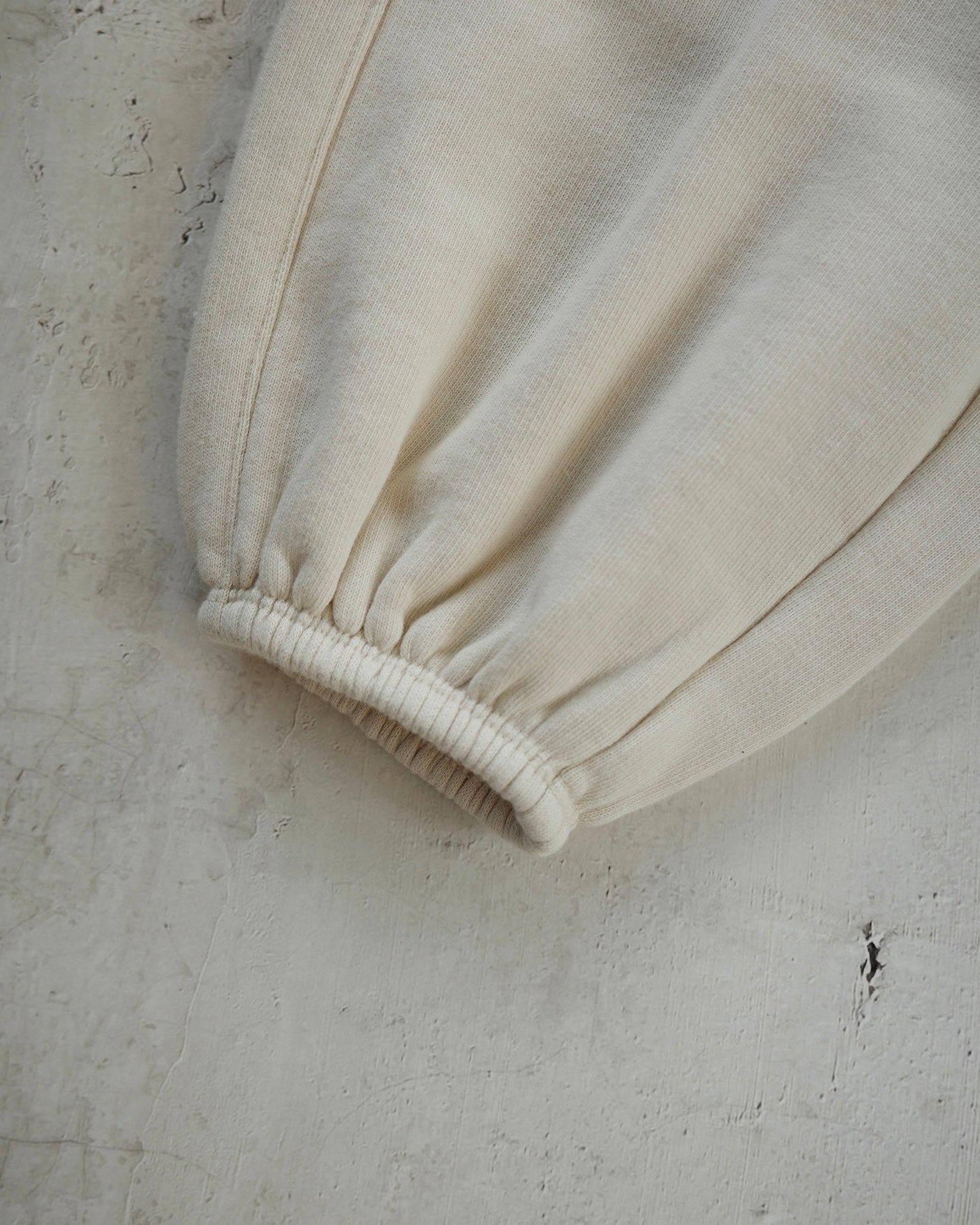 Organic French terry bottom - Cream [EARTH THE ARCHIVE] (26AW)