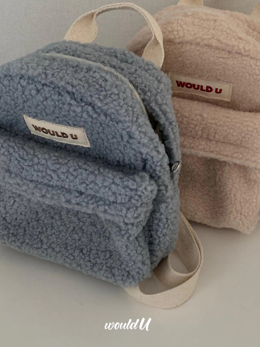 【オーダー会】Wouldu Teddy Back Pack - Baby Blue [wouldU]【2026年1月上旬以降順次お届け予定】