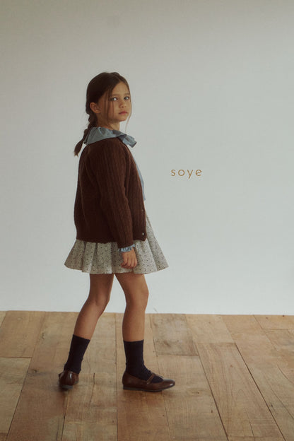 [soye] cashmere cable cardigan / brown