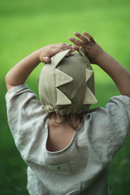 【オーダー会】'CROCODILE' LINEN BONNET [SHOMKA] 【2026年4月中旬以降順次発送】