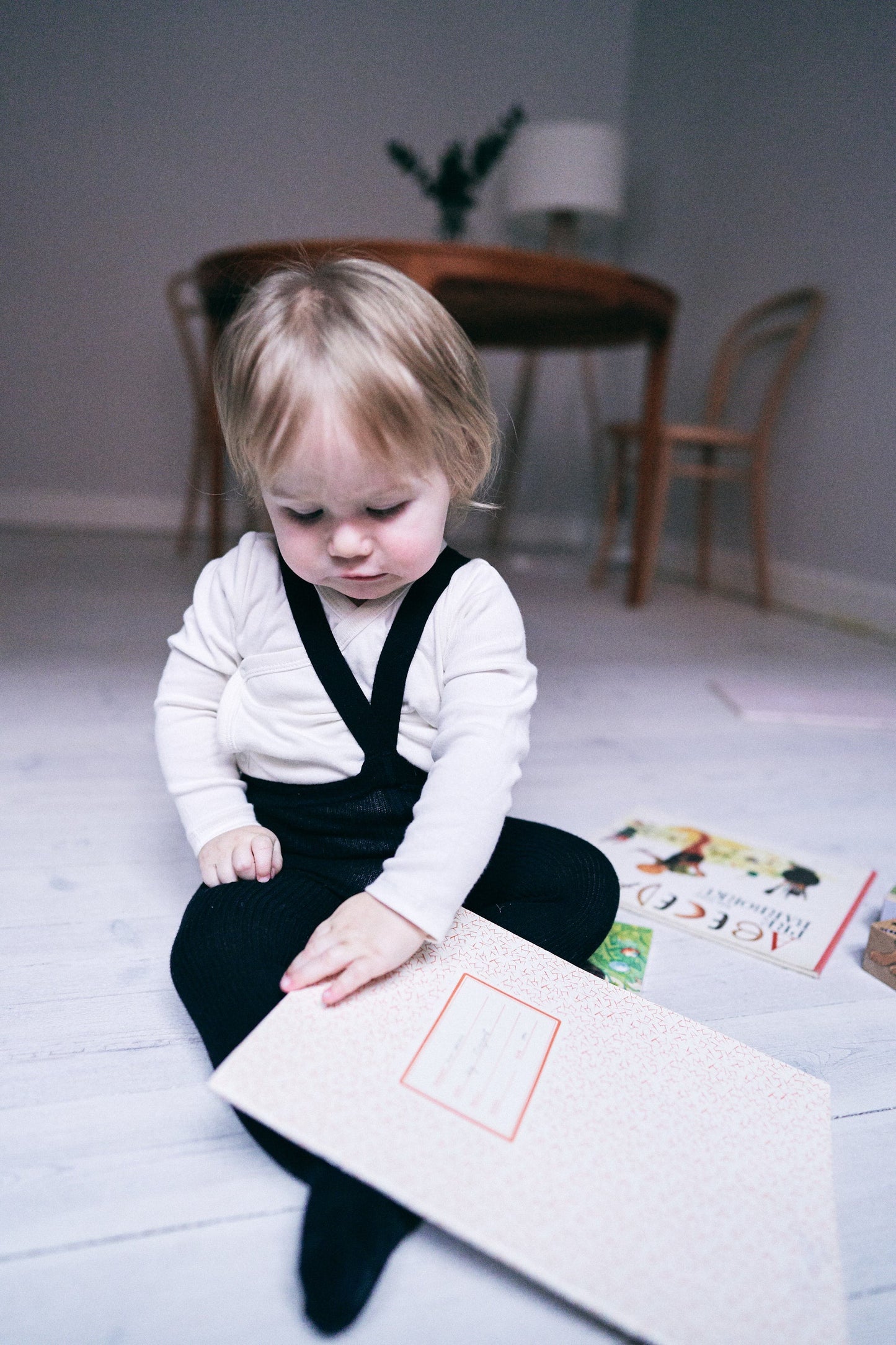 Retro Ribbed Footed Tights - Classic Black [SILLY Silas]