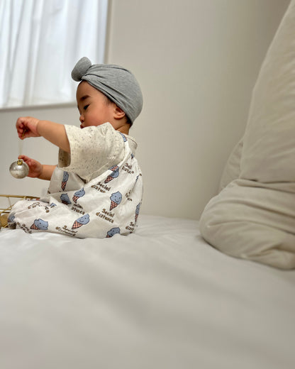 donut turban / gray
