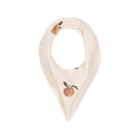 BANDANA BIB ABEL - ECRU / APPLES