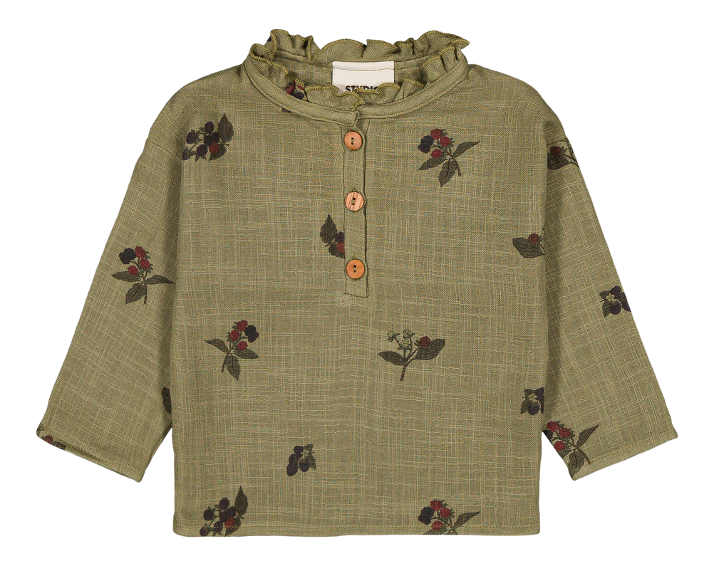 OLYMPE BLOUSE - GREEN ALOE / BLACKBERRIES [STUDIO BOHEME] (25AW)