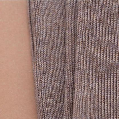 Retro Ribbed Footless Tights - Cocoa Blend