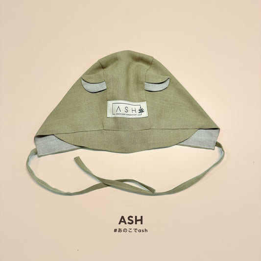 [ASH generation] bear bonnet (straight) / pistachio