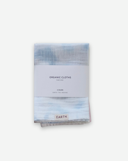 Plant dyed organic cloths set - Tie dye [EARTH THE ARCHIVE] (26AW)