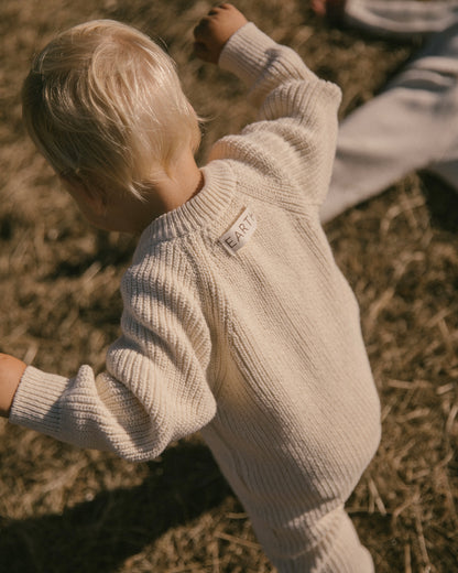 Button knit jumpsuit - Brown [EARTH THE ARCHIVE] (26AW)