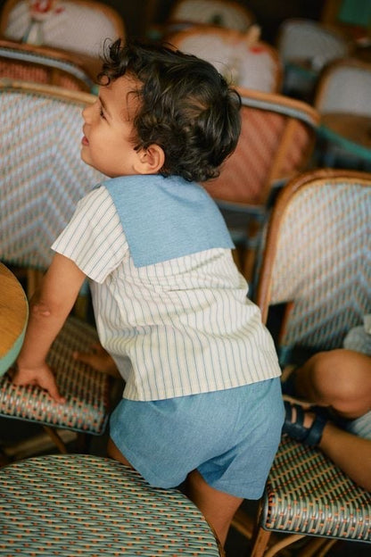 Short SUFFREN- blue denim [Maison Marelle](25SS DROP2)