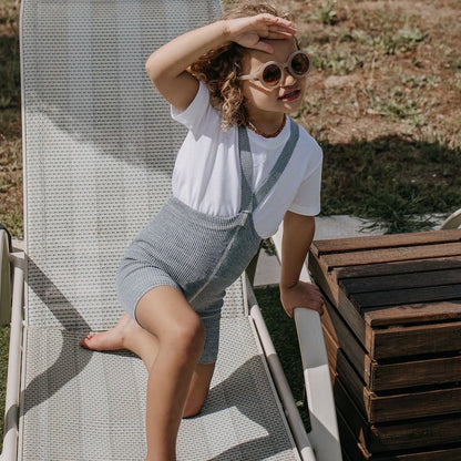 Retro Ribbed Shorty Tights - Marshmallow Sky [SILLY Silas]
