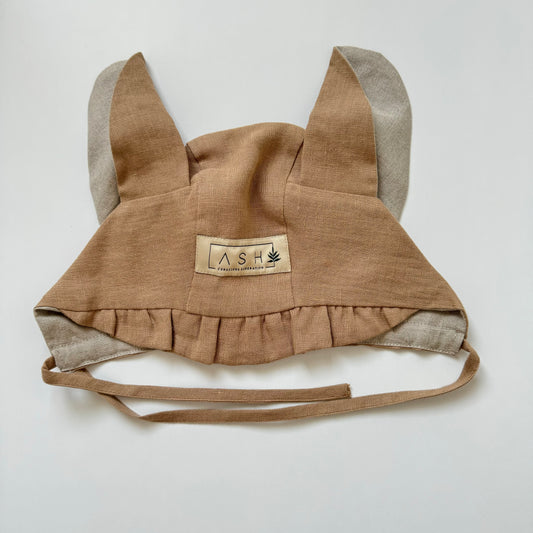 FOX WAVY BONNET - CAPPUCCINO (NEUTRAL EAR)