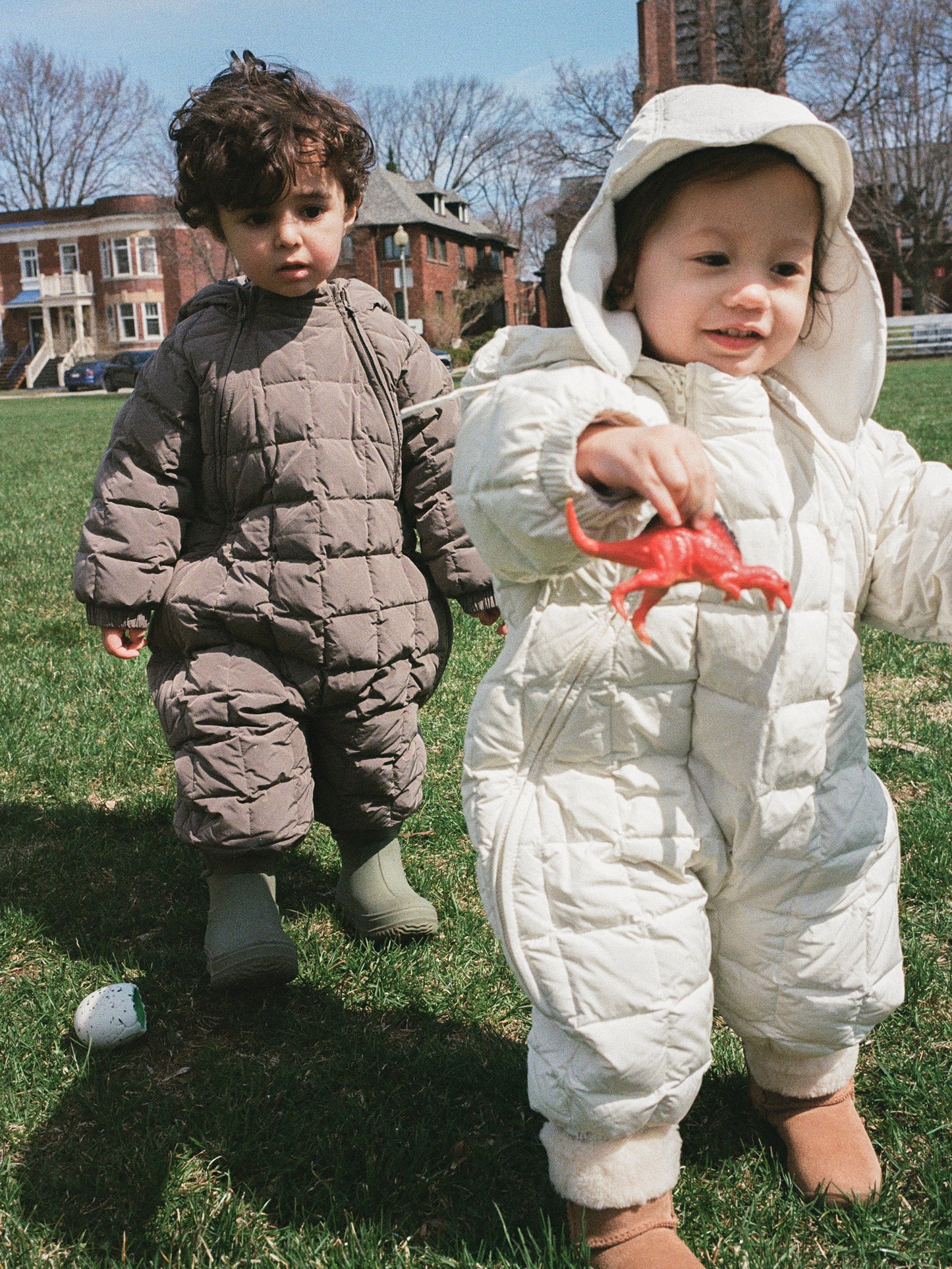 Lightweight padded jumpsuit - Light Olive [EARTH THE ARCHIVE] (26AW)
