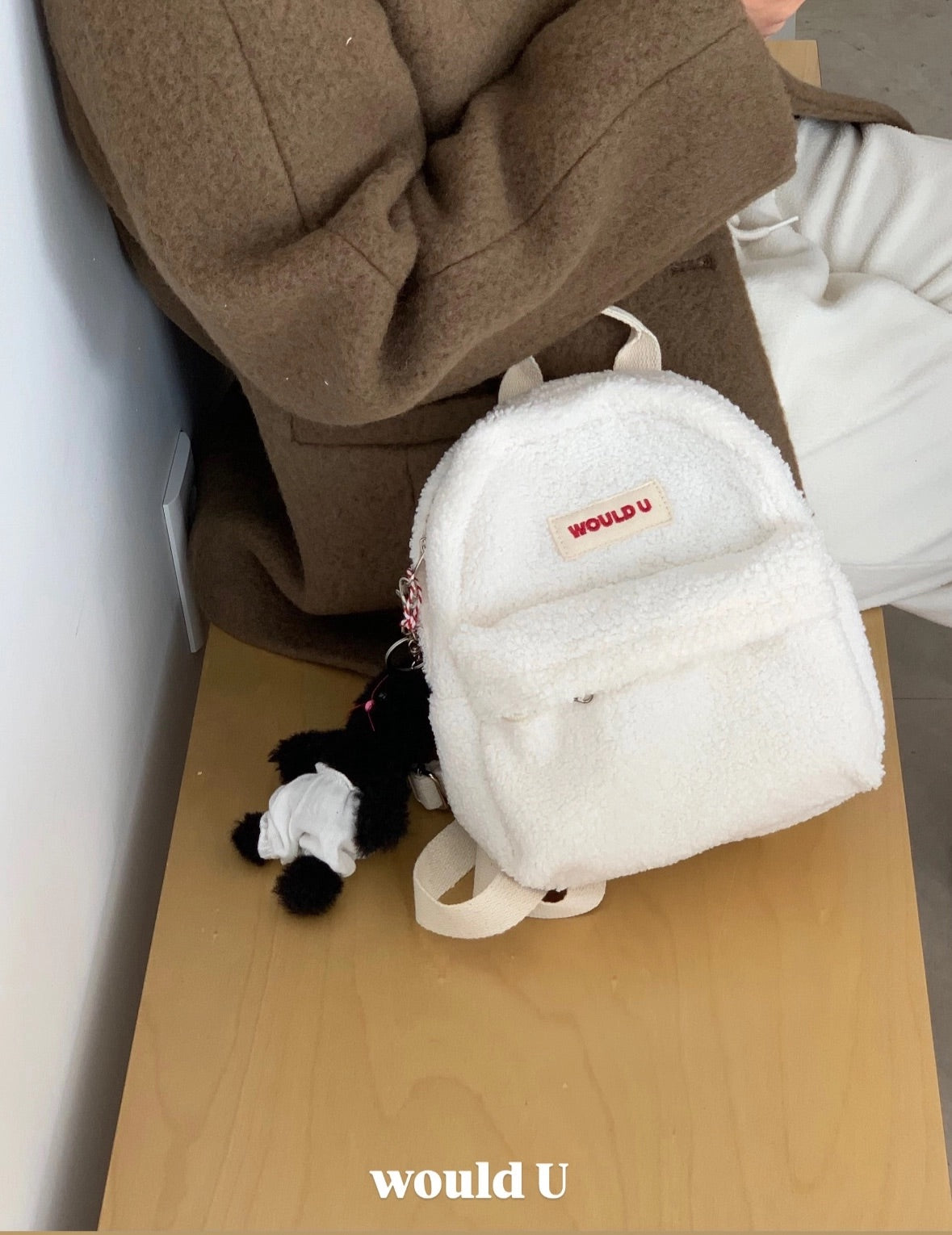 【オーダー会】Wouldu Teddy Back Pack - Ivory [wouldU]【2026年1月上旬以降順次お届け予定】
