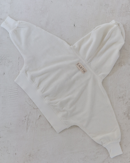 Volume hoodie - White [EARTH THE ARCHIVE] (26AW)