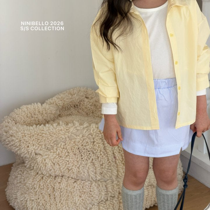 【予約販売】Vanilla cotton shirt [NINIBELLO] (26SS)【2026年2月下旬以降順次発送】