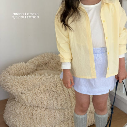 【予約販売】Vanilla cotton shirt [NINIBELLO] (26SS)【2026年2月下旬以降順次発送】