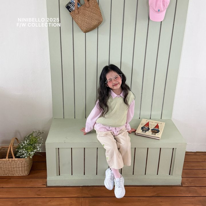 【予約販売】soft knit vest [NINIBELLO] (26SS)【2026年2月下旬以降順次発送】