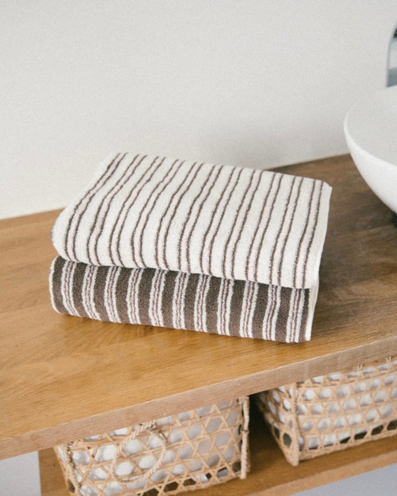 Organic bath towel - Pink/Brown [EARTH THE ARCHIVE] (26AW)