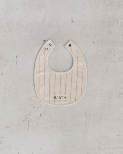 Organic Bib - Beige Stripe [EARTH THE ARCHIVE] (26AW)