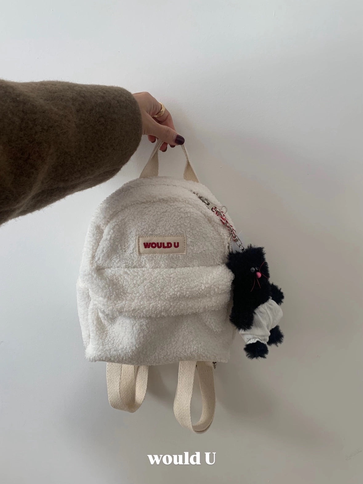 【オーダー会】Wouldu Teddy Back Pack - Ivory [wouldU]【2026年1月上旬以降順次お届け予定】