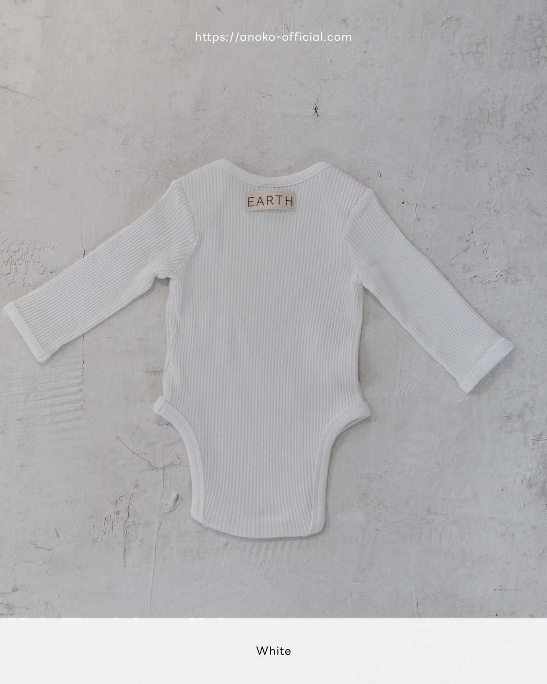 Longsleeve baby suit - White [EARTH THE ARCHIVE] (26AW)