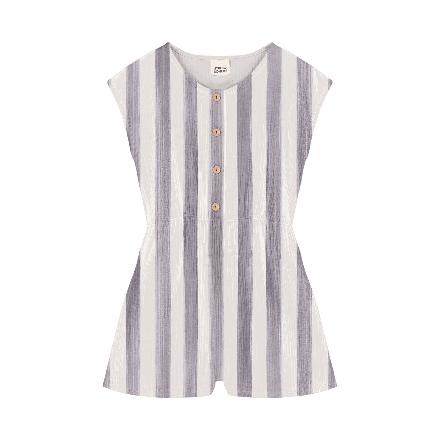 GIRL JUMPSUIT LOULOU - IRIS STRIPES [STUDIO BOHEME] (26SS)