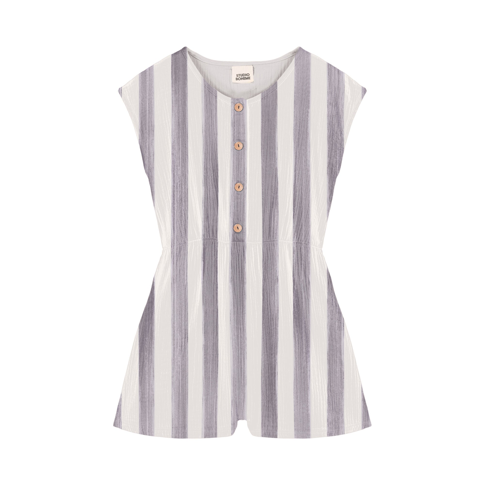 GIRL JUMPSUIT LOULOU - IRIS STRIPES [STUDIO BOHEME] (26SS)