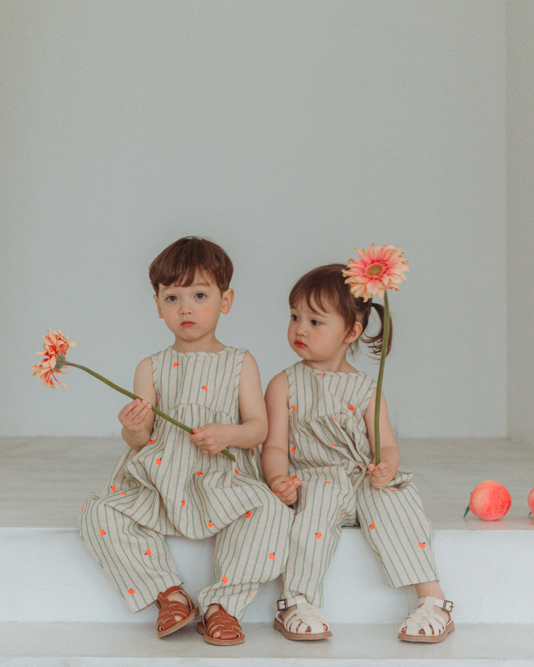 Peach Bloom Linen Suit  [Doucement] (25SS)