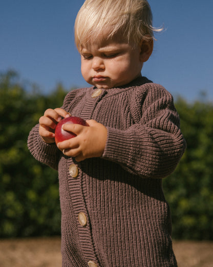 Button knit jumpsuit - Brown [EARTH THE ARCHIVE] (26AW)